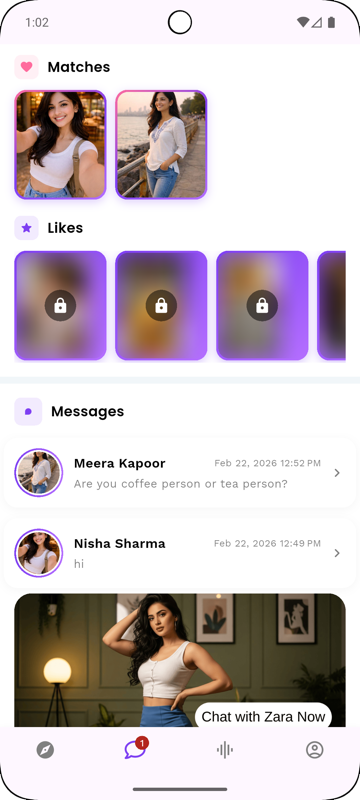 See who liked you - Flingo dating app matches