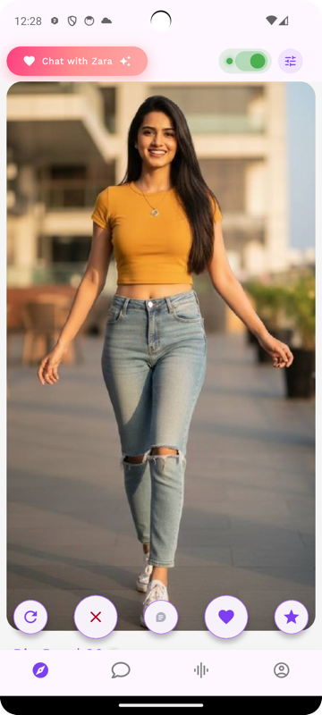 Swipe profiles of local singles on Flingo dating app